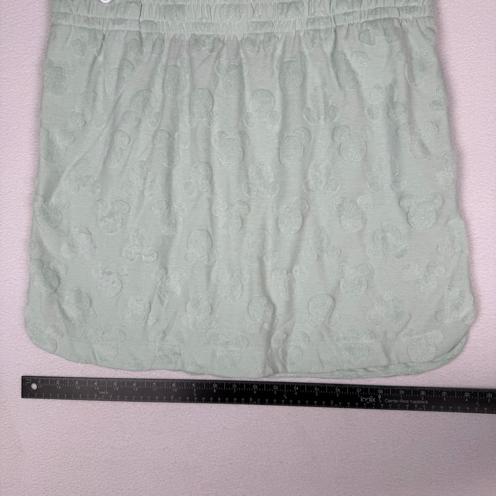 NEW Disney Mickey Mouse Womens M Mint Green Embossed Terry Cloth Skort - Picture 10 of 10